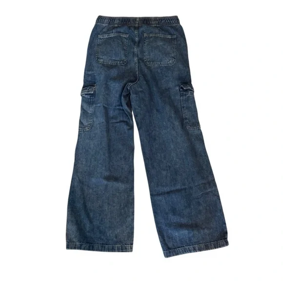 NEW! GAP High Rise Wide Leg Pull On Cargo Jeans - Size XS 🩷 #870134 - Picture 7 of 7